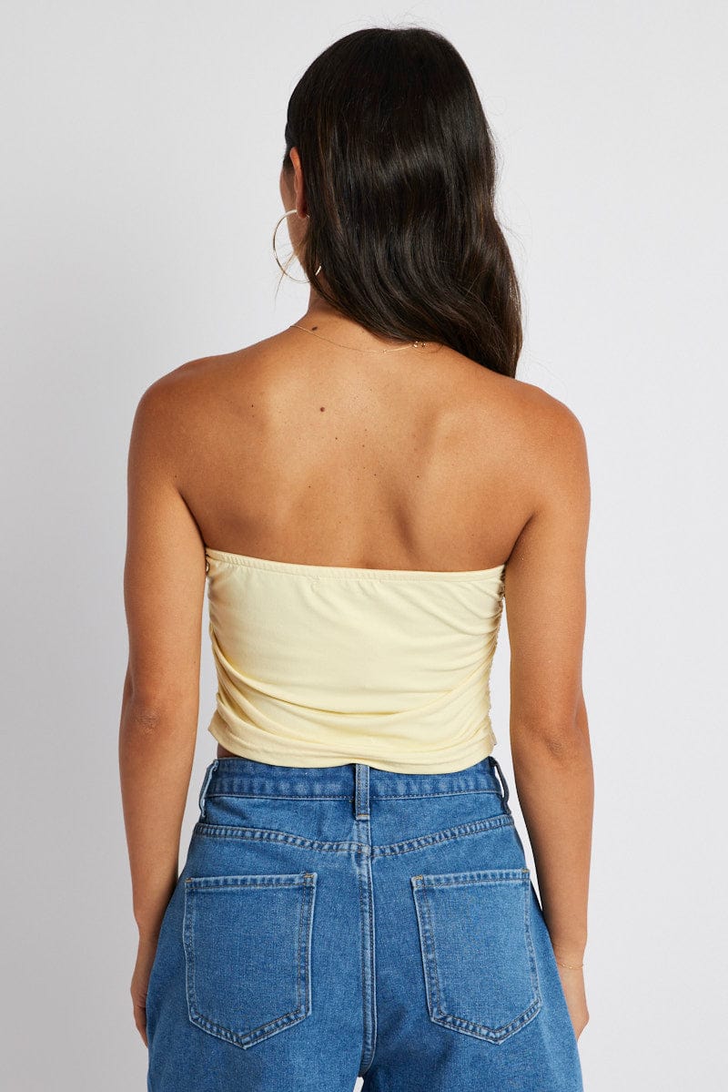 Yellow Bandeau Top