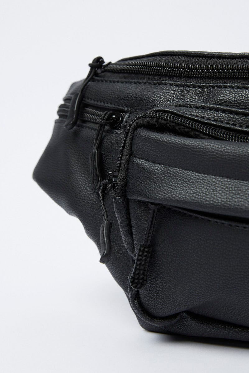 Black Zip Detail Bum Bag