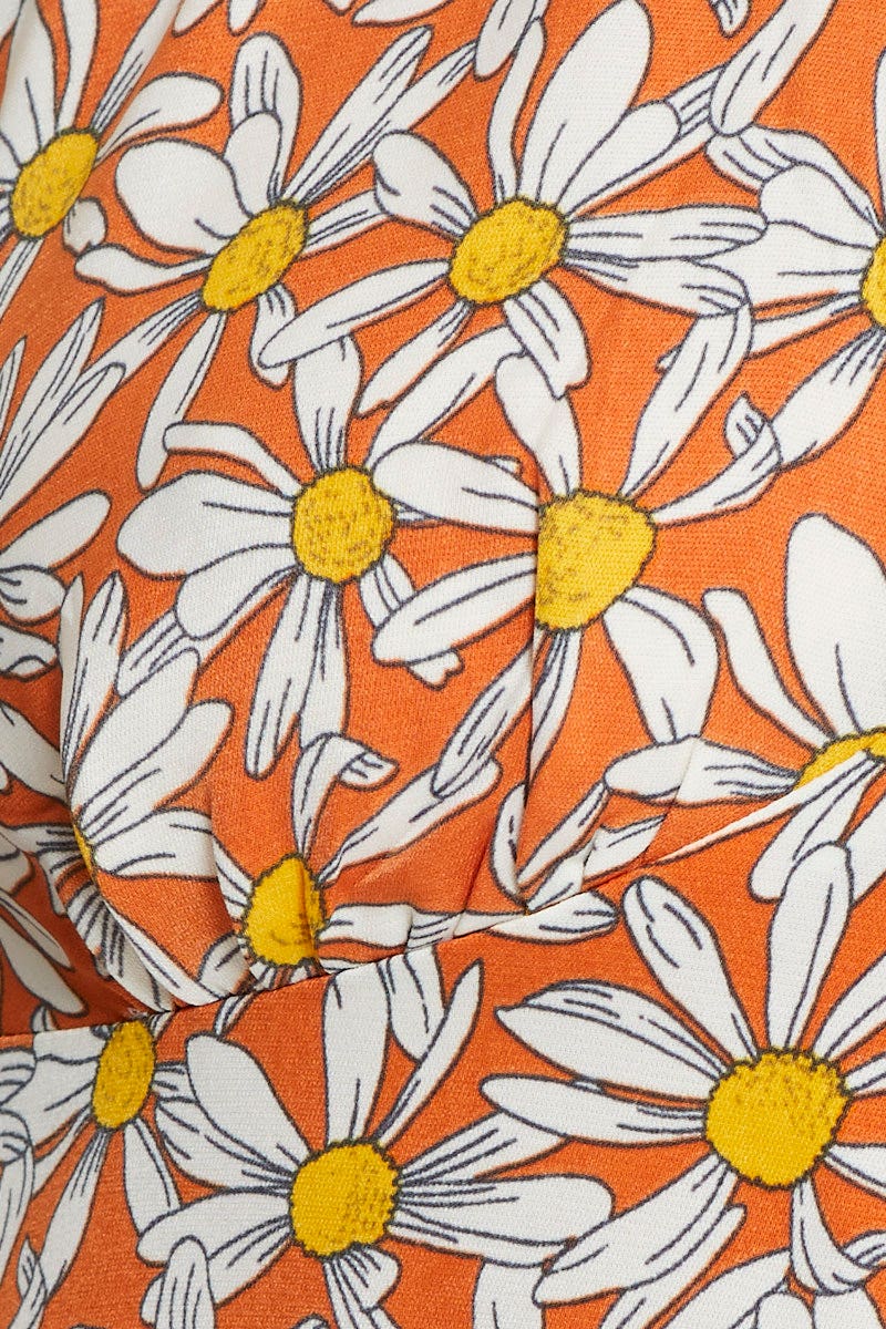 Print Crop Top Sleeveless Halter