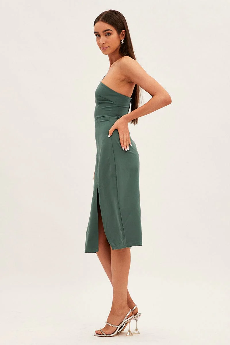 Green Midi Dress Bodycon