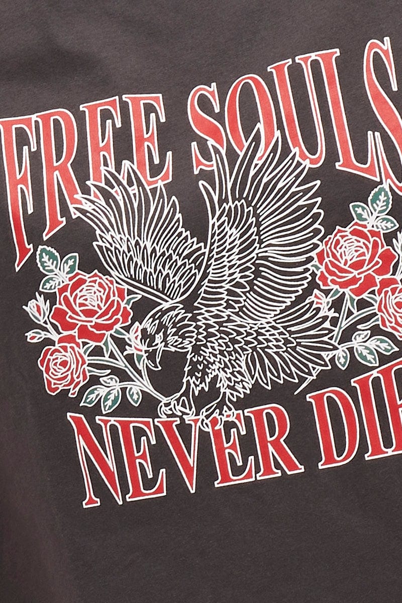 Grey Short Sleeve Graphic Tee