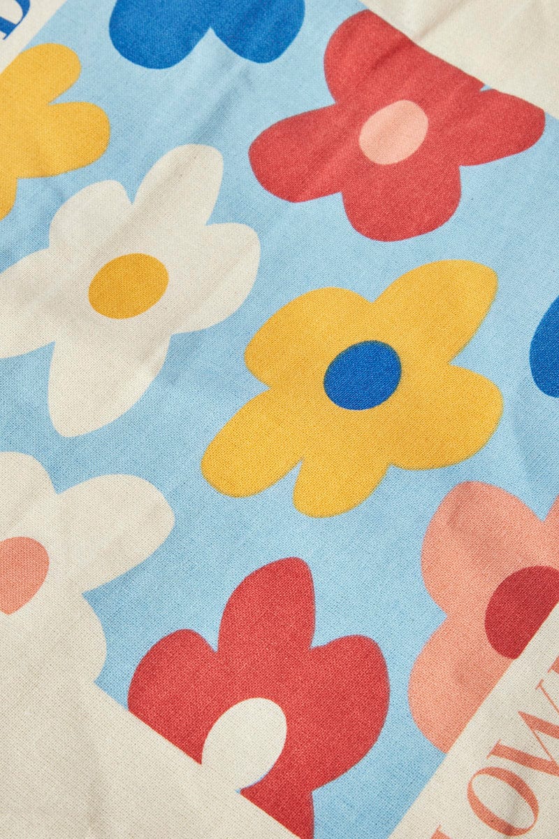Multi Print Tote Bag Printed Amsterdam Flower Market