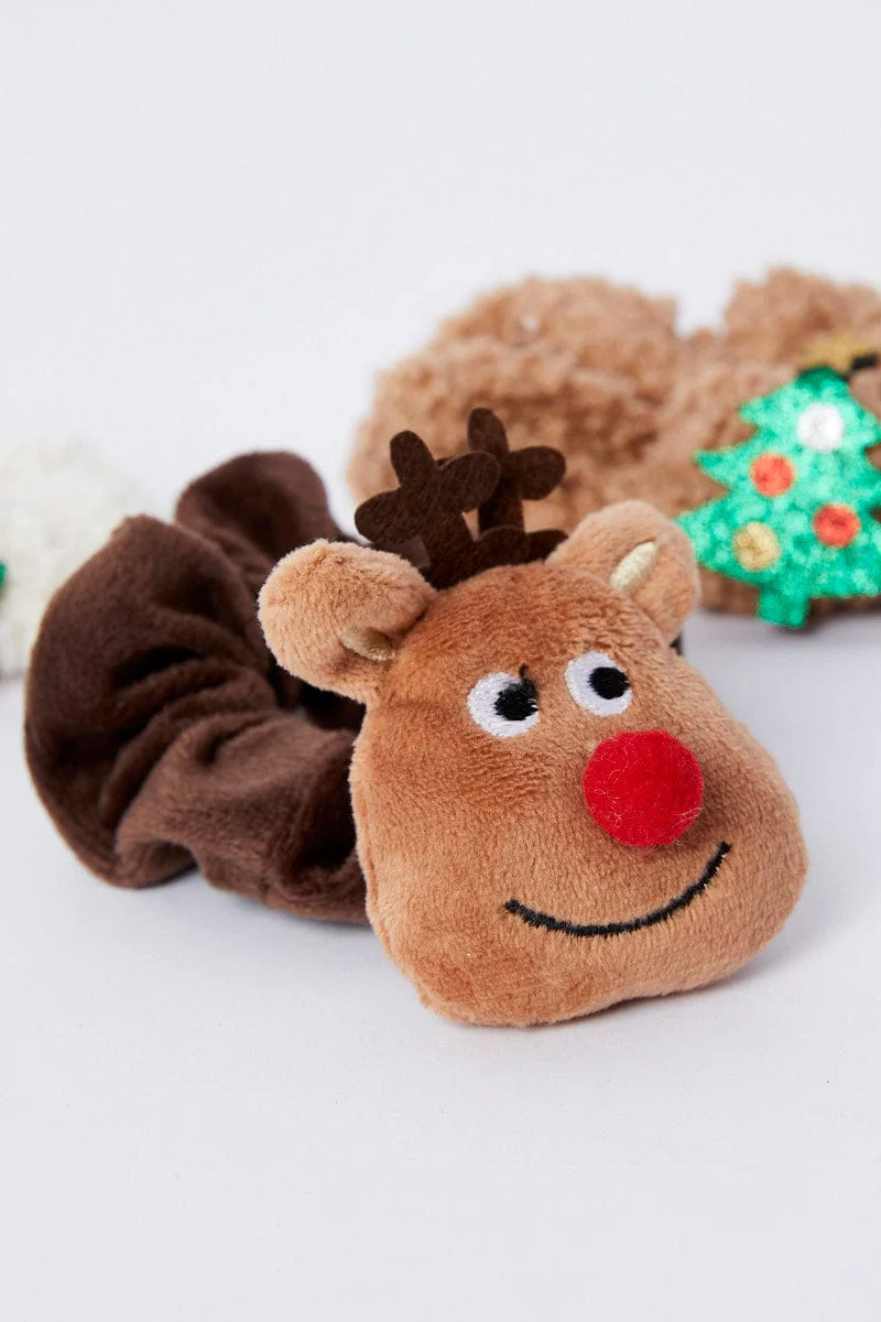 Multi Christmas Scrunchies