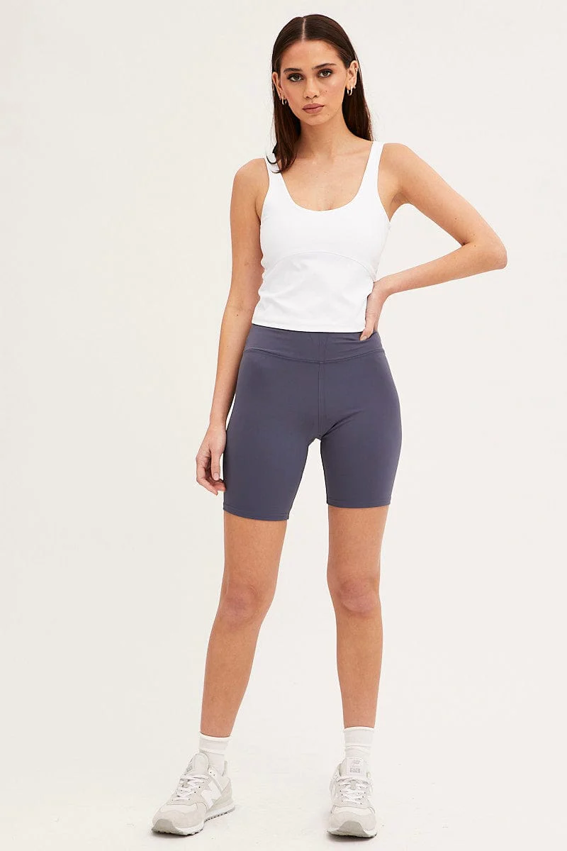 Grey Basix Shorts Biker