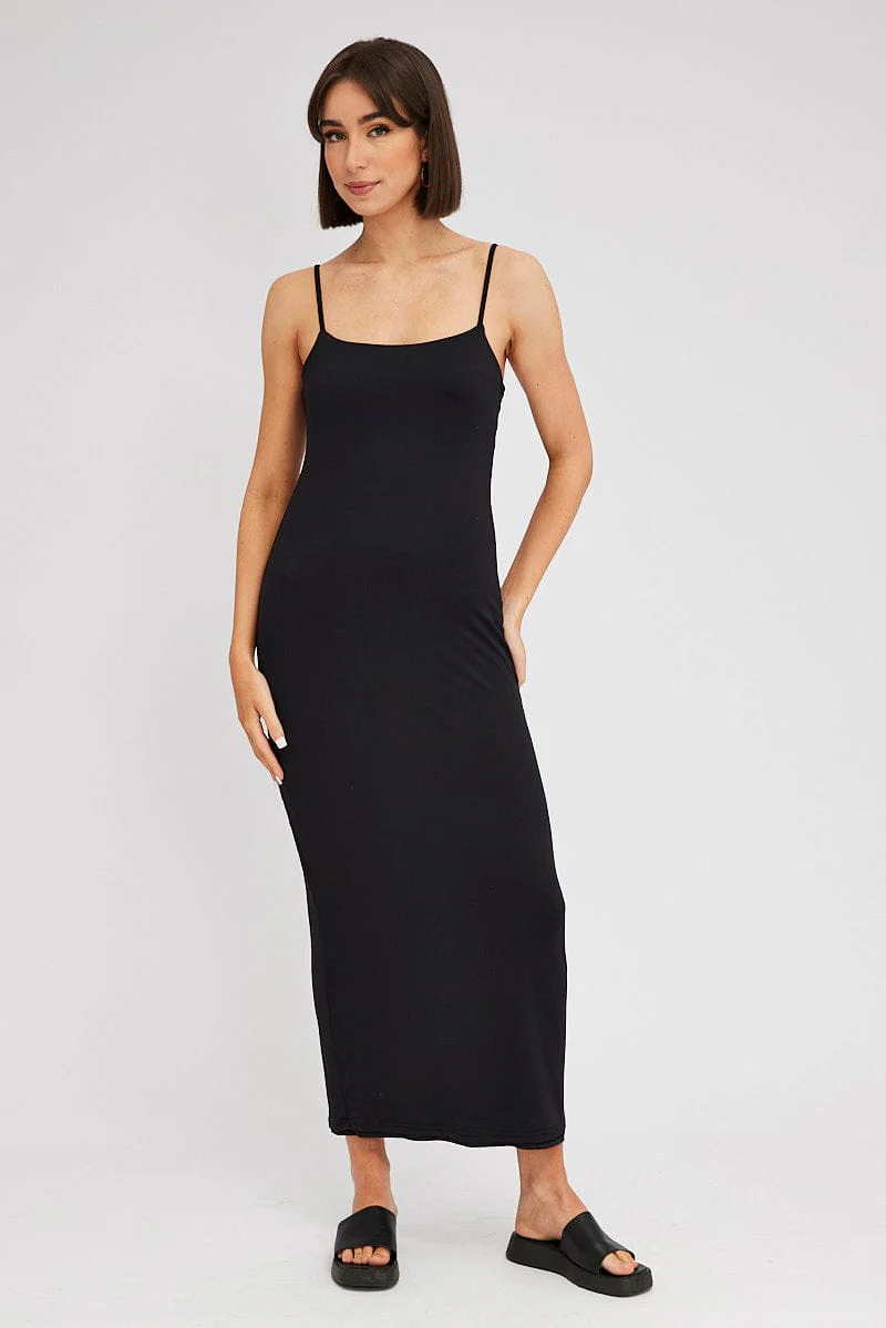 Black Supersoft Maxi Dress Sleeveless