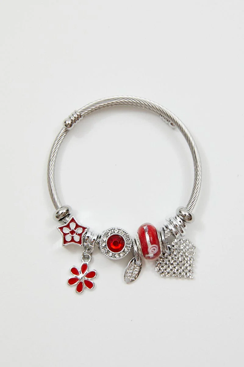 Red Charm Bracelet