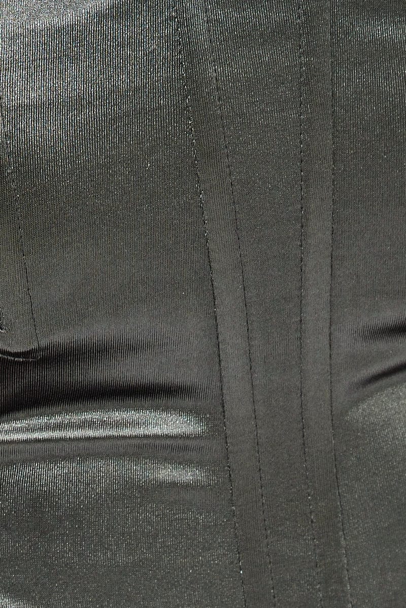 Grey Corset Crop Top Straps