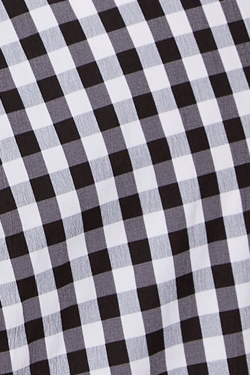 Check Maxi Skirt High Rise