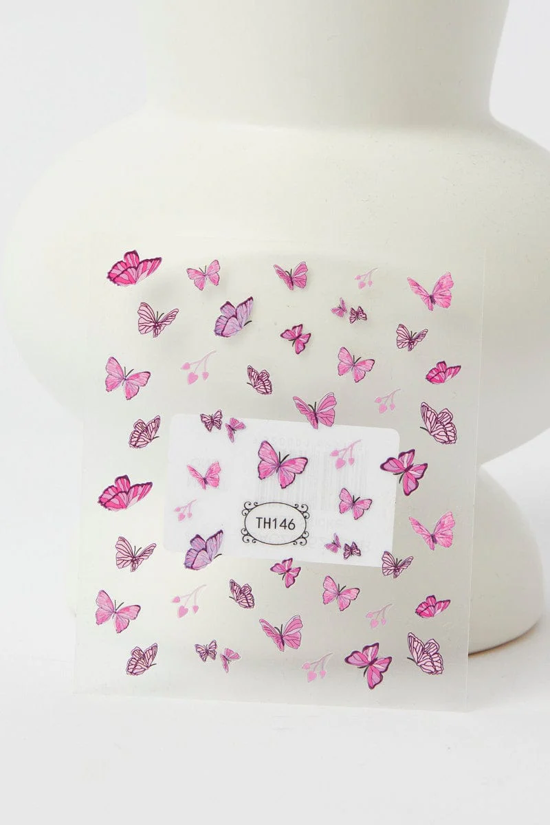 Multi Butterfly Pattern Nail Art Sticker Decals