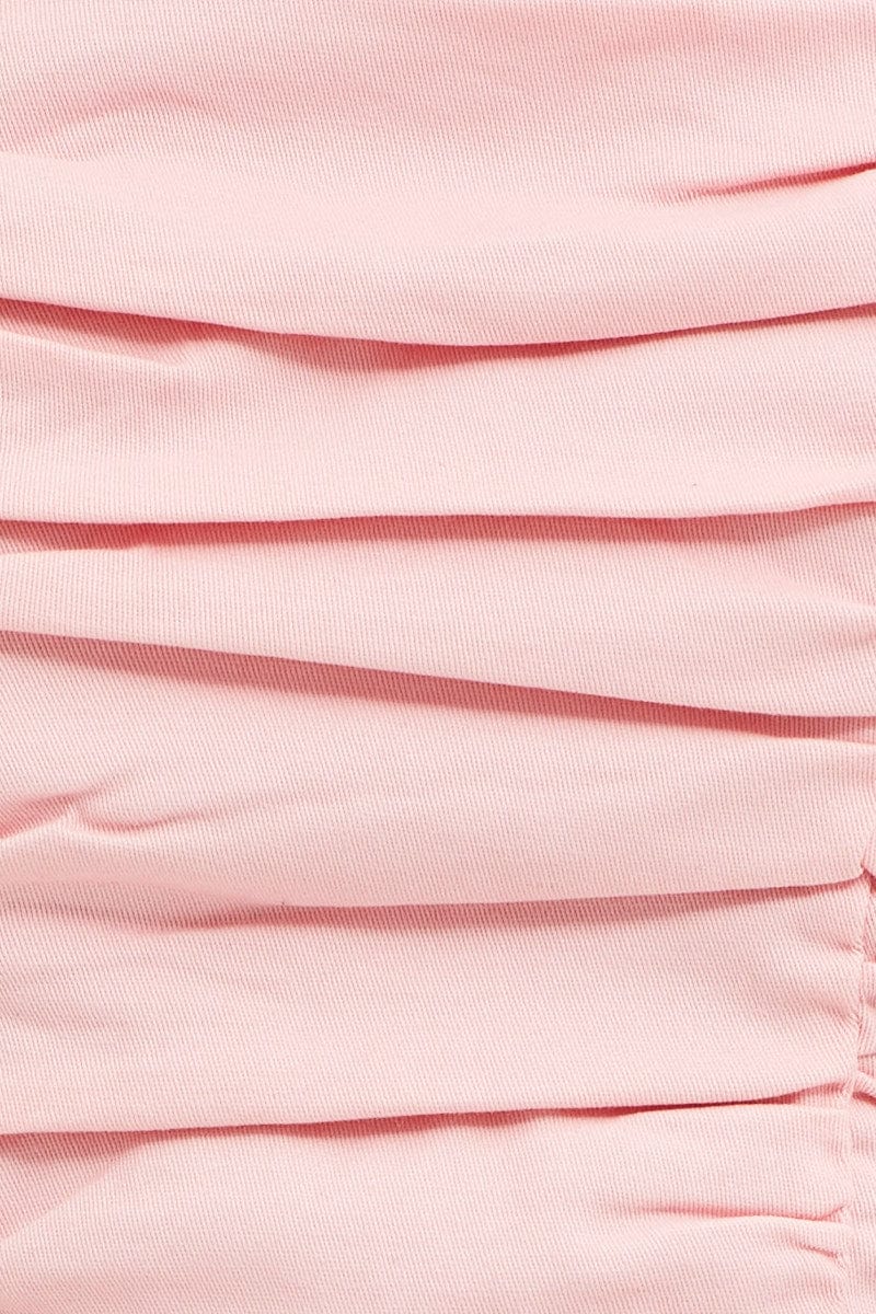 Pink Crop Top Short Sleeve