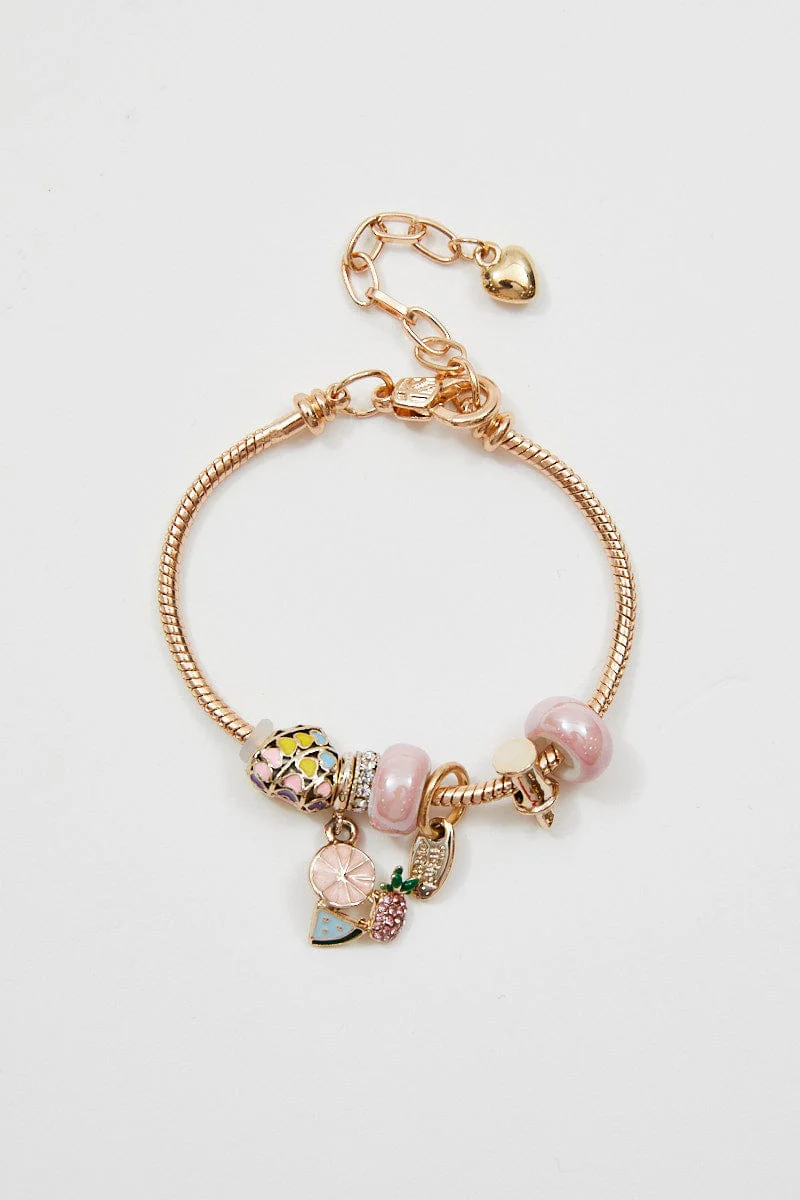Pink Charm Bracelet