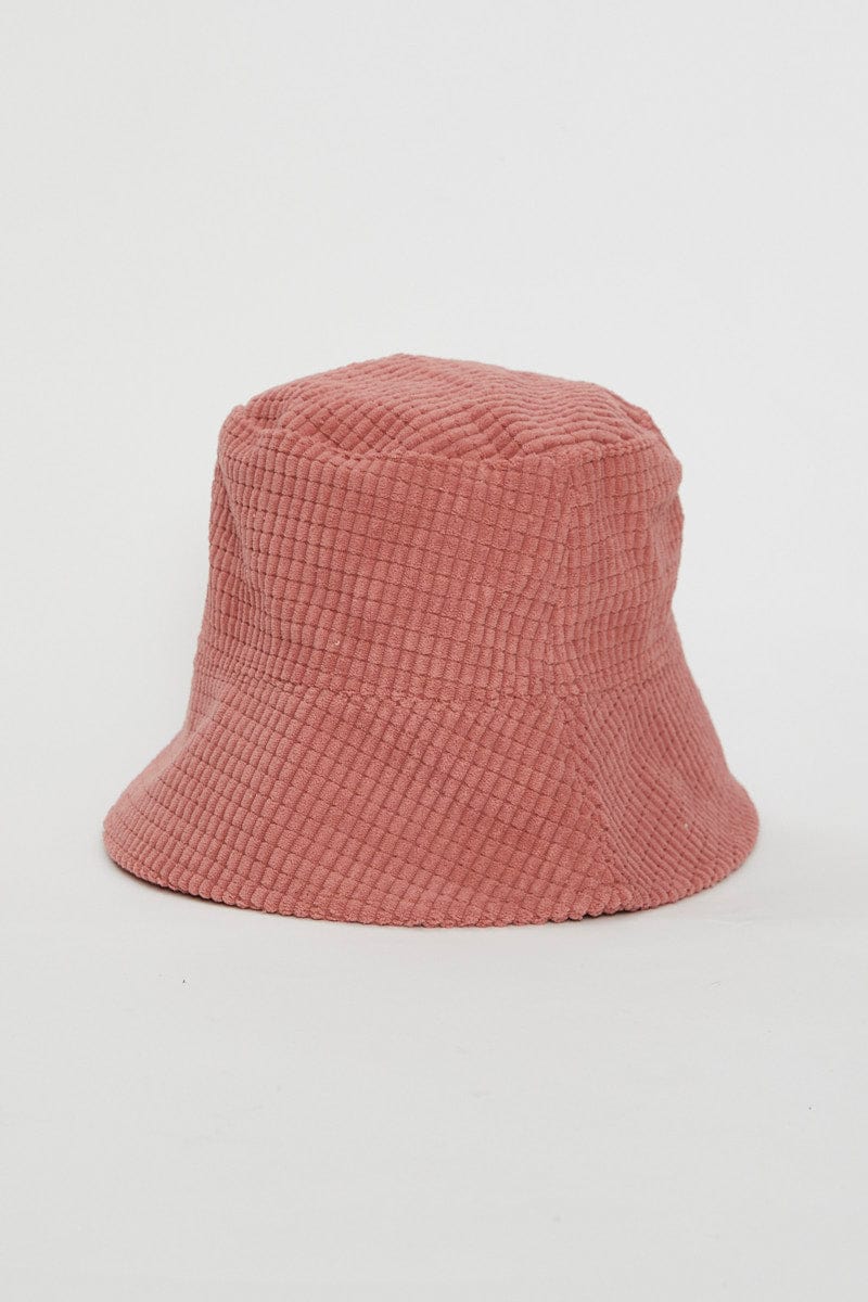 Pink Corduroy Bucket Hat