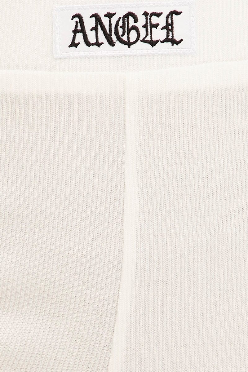 White Biker Shorts Activewear