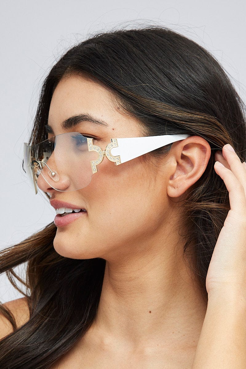 White Fashion Sunglasses