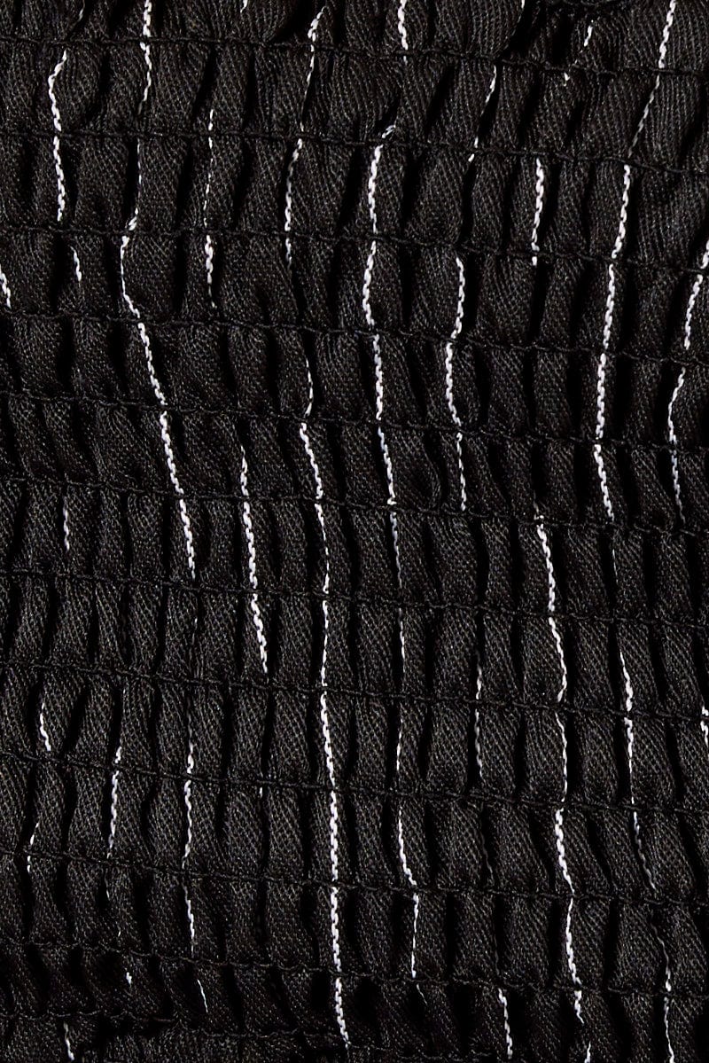 Black Stripe Halter Top Underwire Pinstripe Crop Top