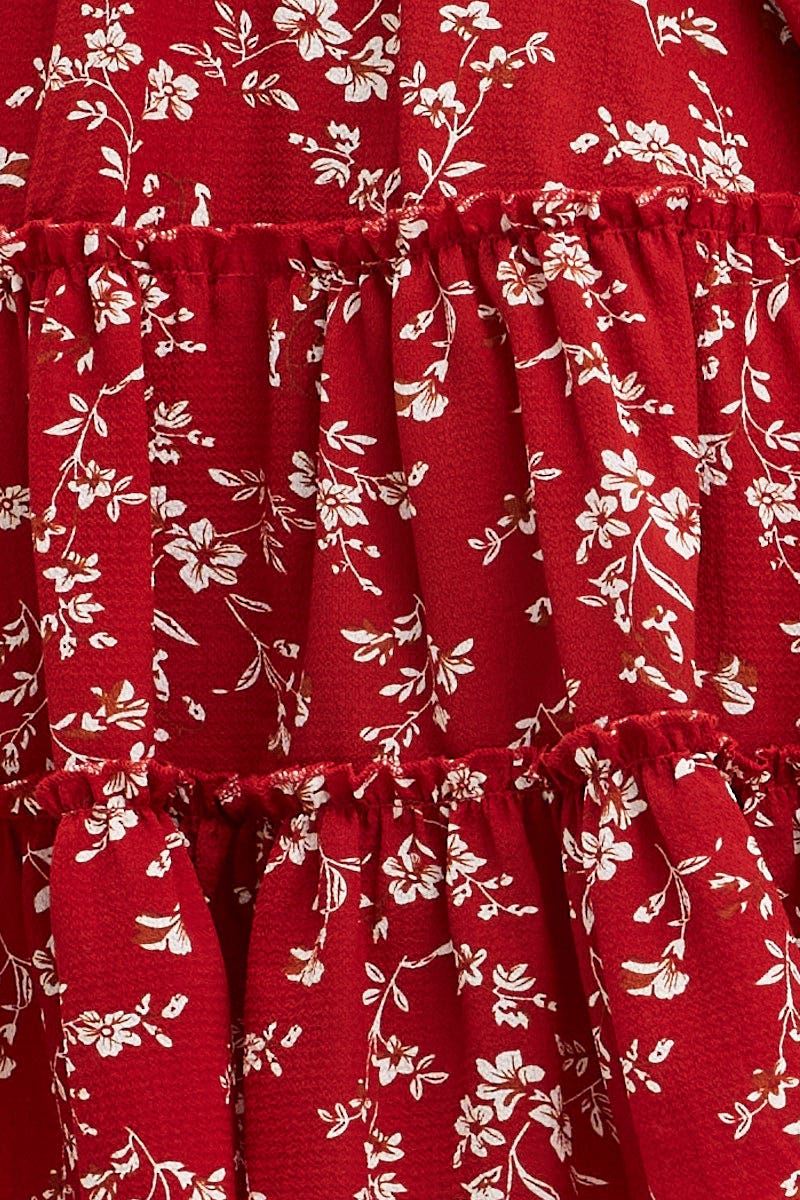 Print Skater Dress Long Sleeve Mini