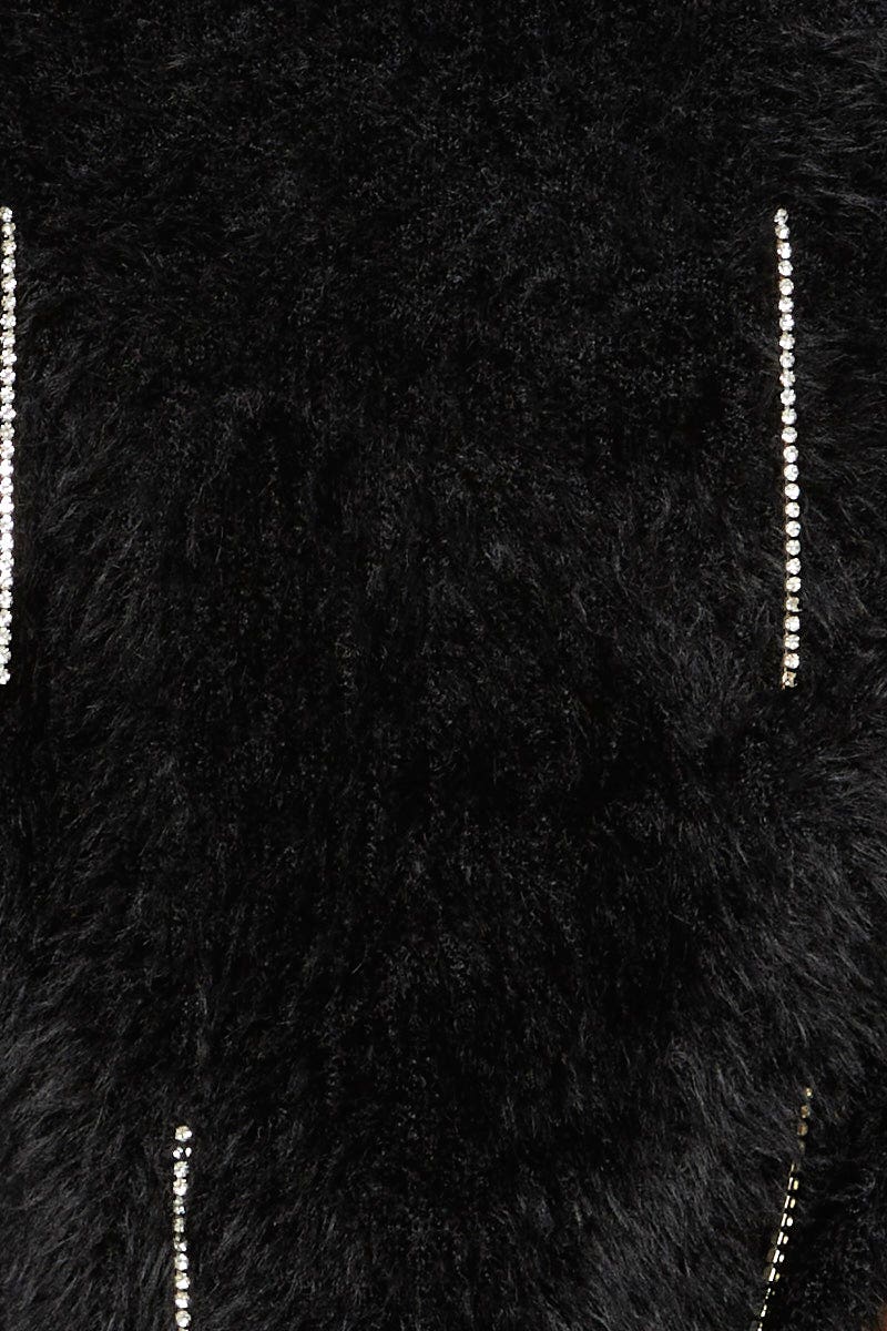Black Oversized Fluffy Knit