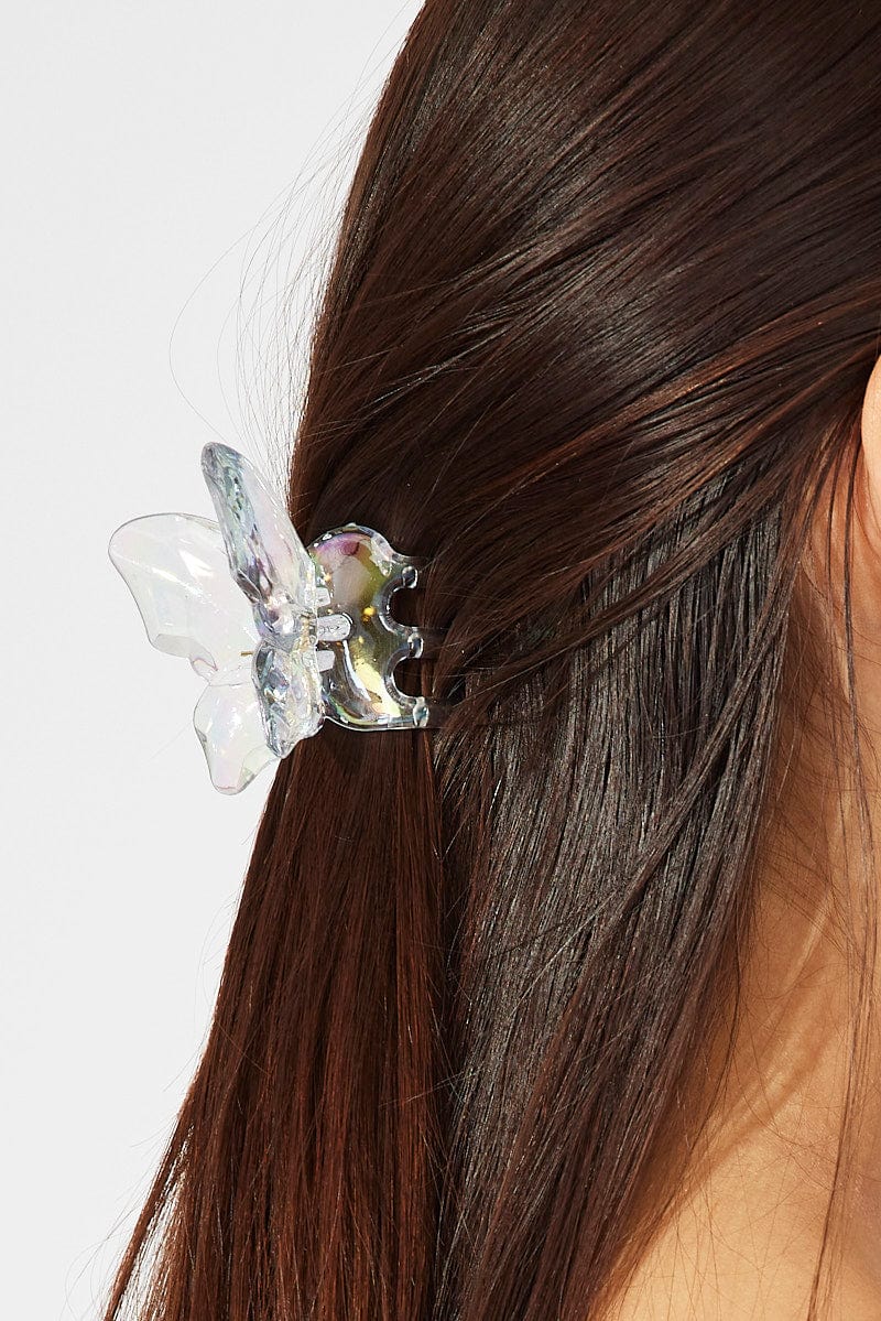 Metallic Butterfly Claw Clip