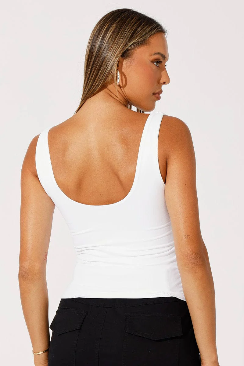 White Supersoft Top Sleeveless