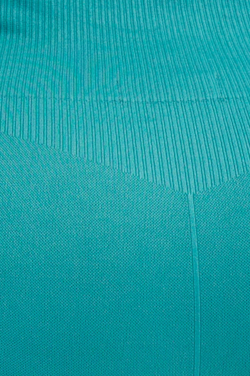 Green Seamless Top And Shorts Activewear Set