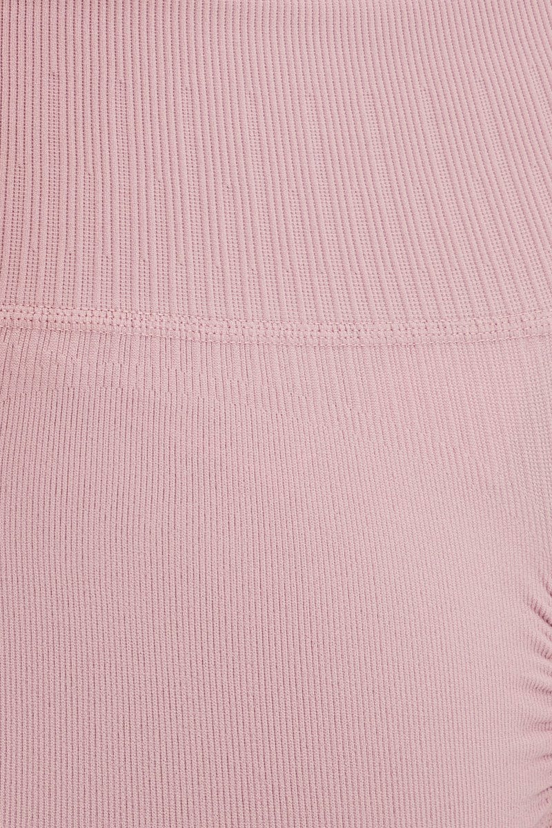 Purple Biker Shorts Activewear High Rise Seamless