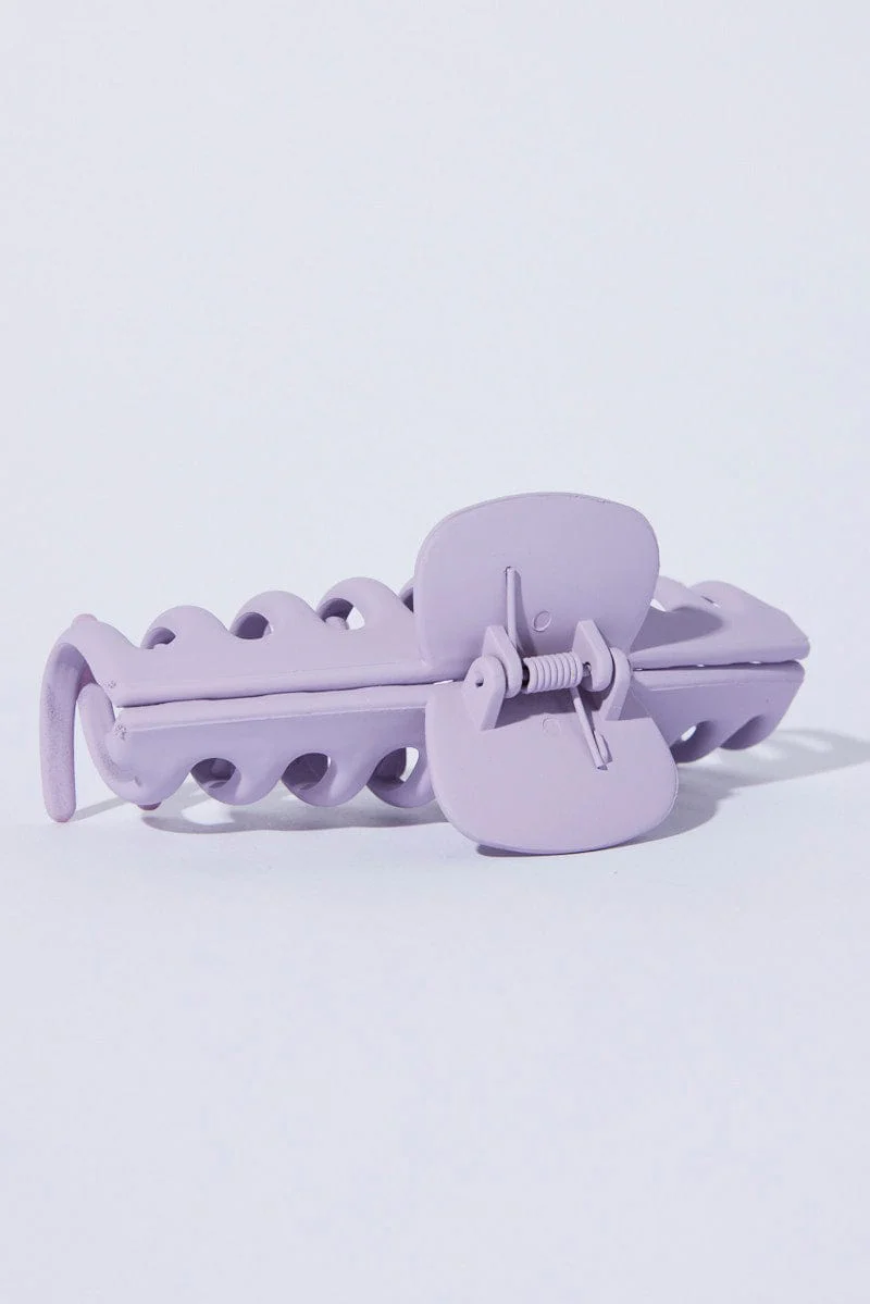 Purple Classic Hair Claw Clip