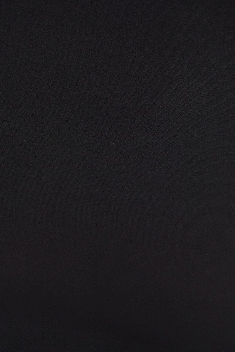 Black Mini Skirt Front Split