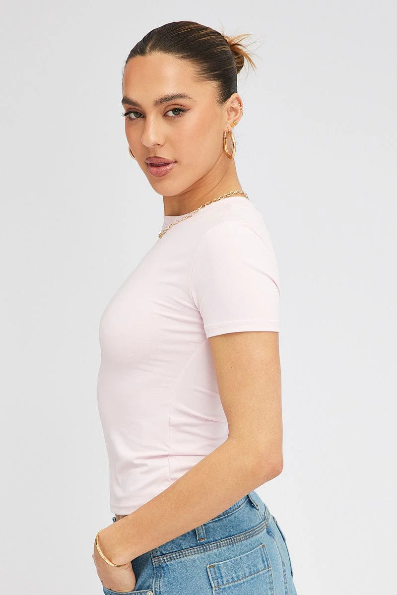 Pink Supersoft Top Short Sleeve
