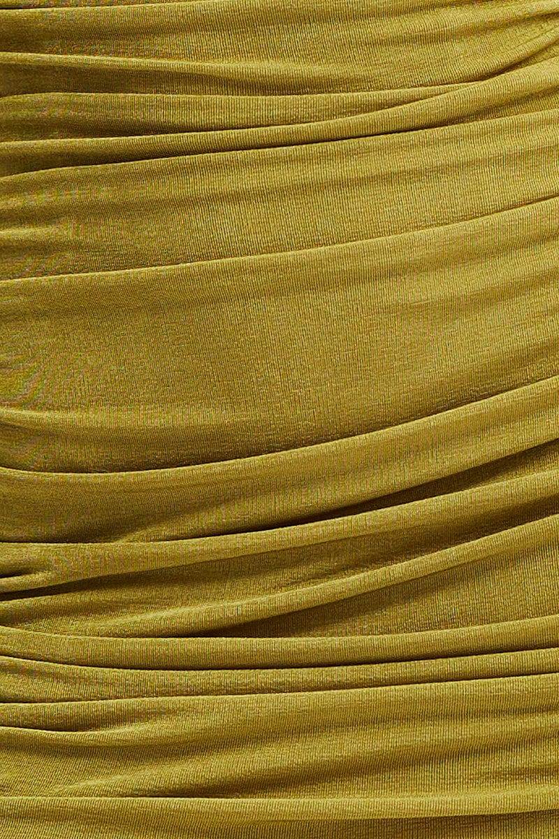 Green Mini Dress Long Sleeve Evening