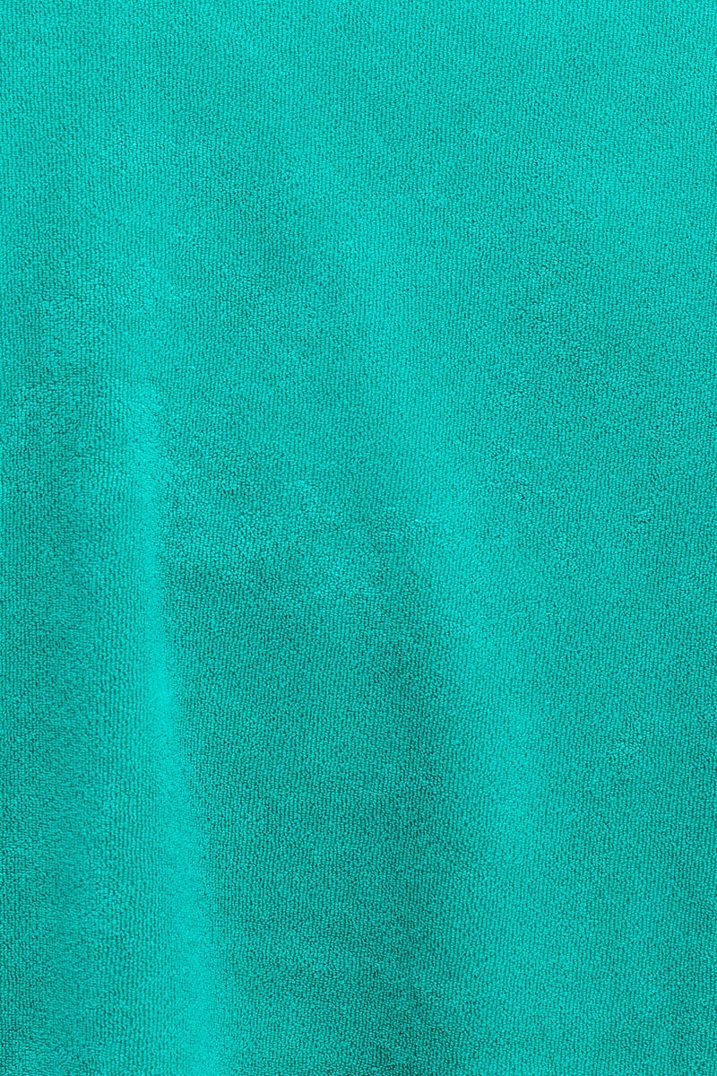 Green Lounge Top Short Sleeve Oversized Terry