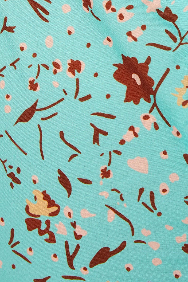 Print Tie Front Mini Dress