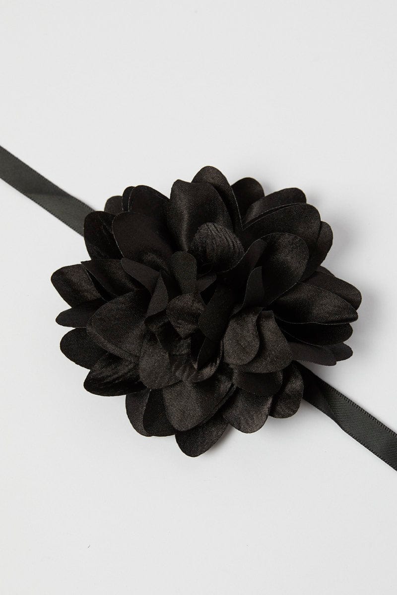 Black Floral Chocker