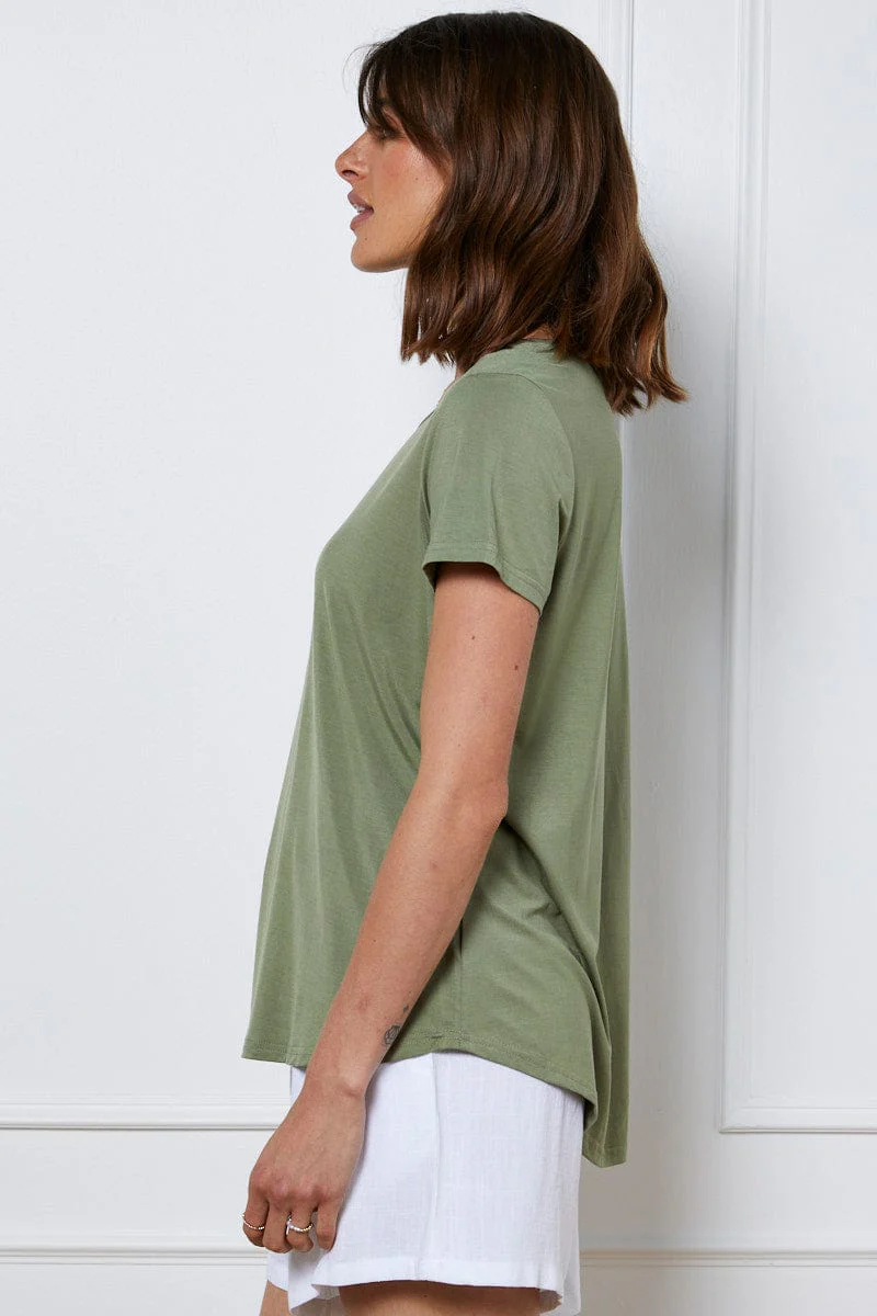 Green T Shirt Short Sleeve
