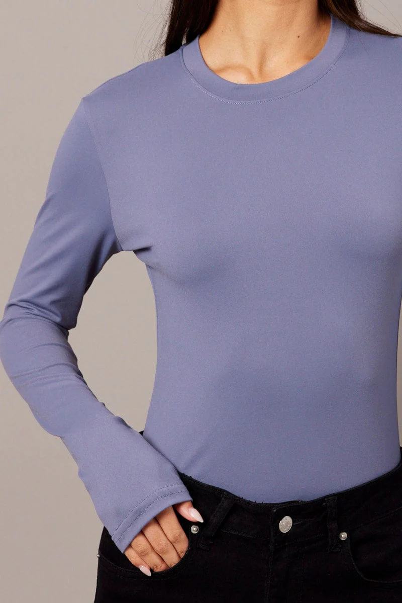 Blue Supersoft Top Long Sleeve