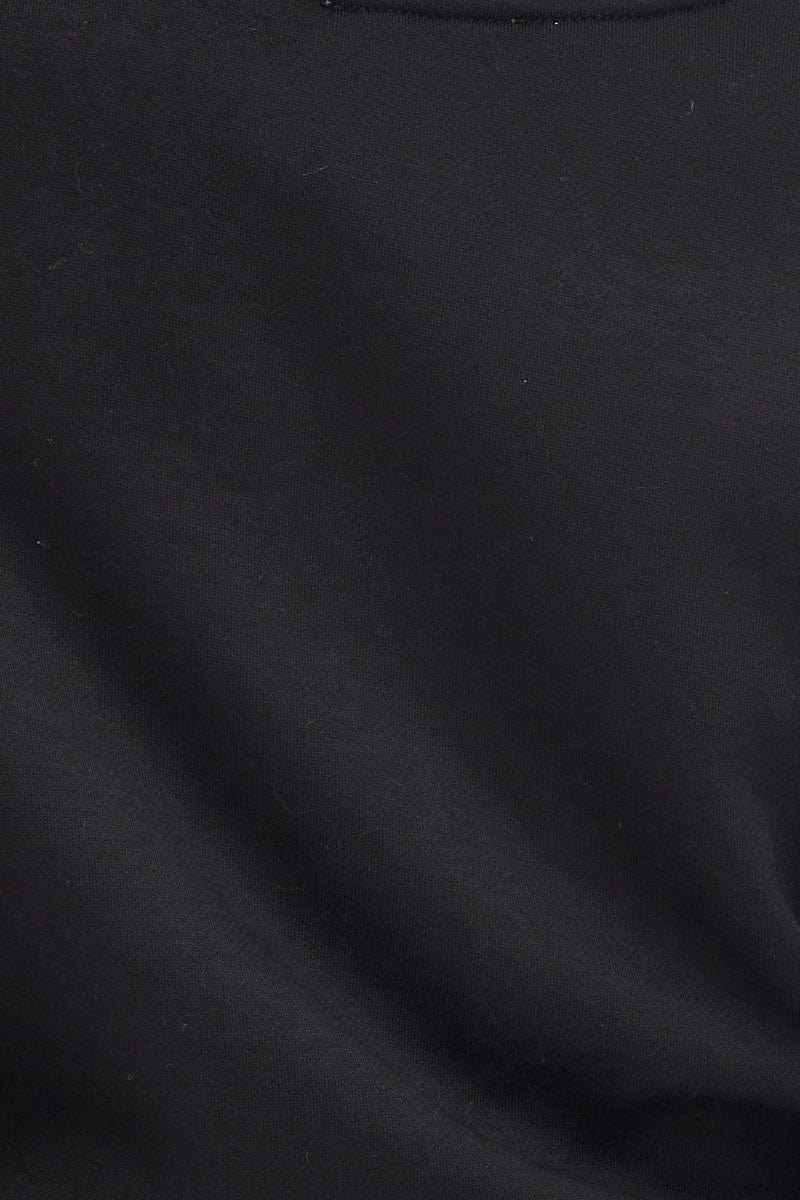 Black Jumper Long Sleeve V Neck