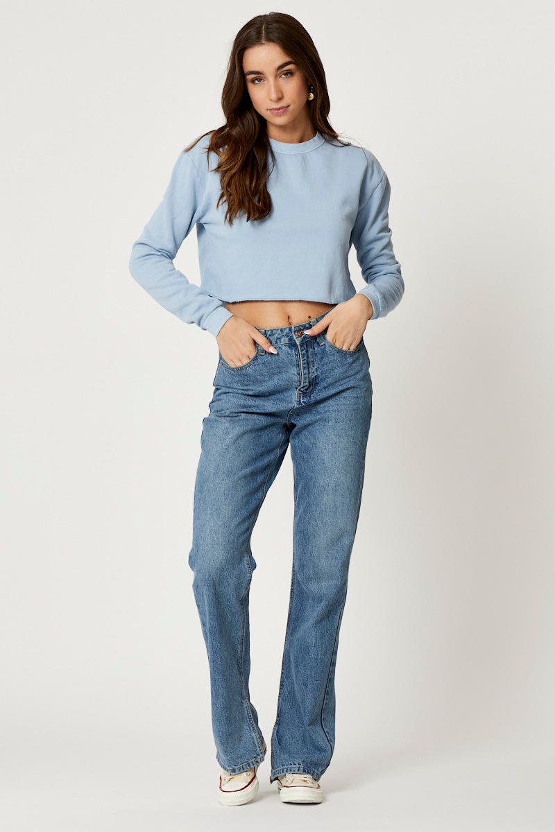 Blue Long Sleeve Sweat