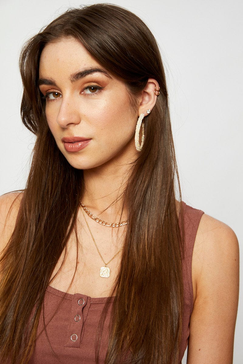Gold 6 Pack Earrings