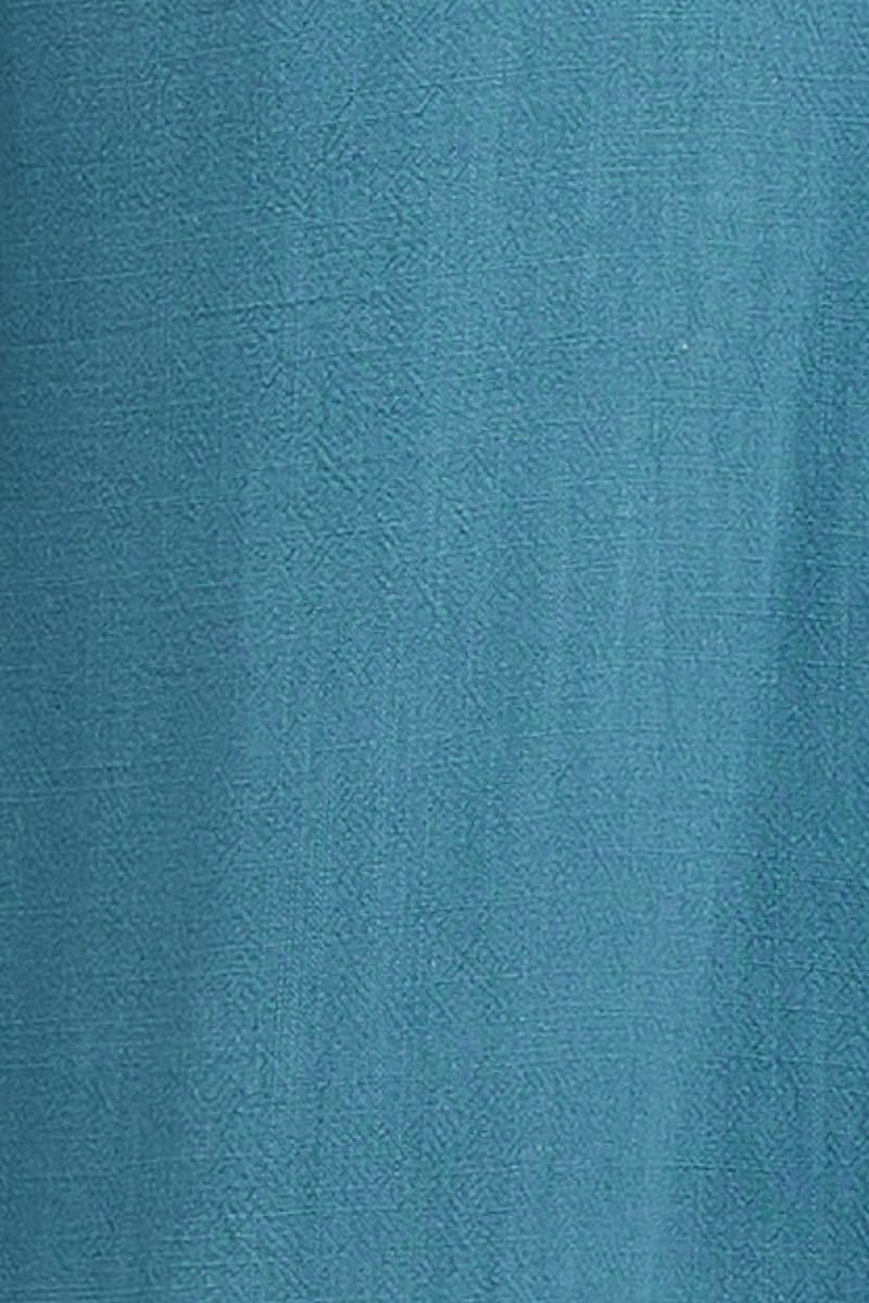 Blue Wide Leg Pants High Rise