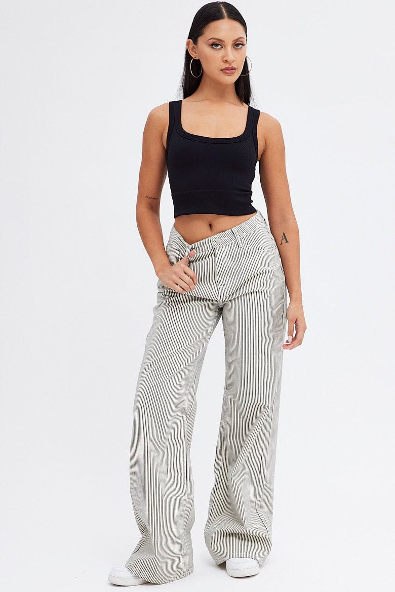Black Bralette Seamless Rib