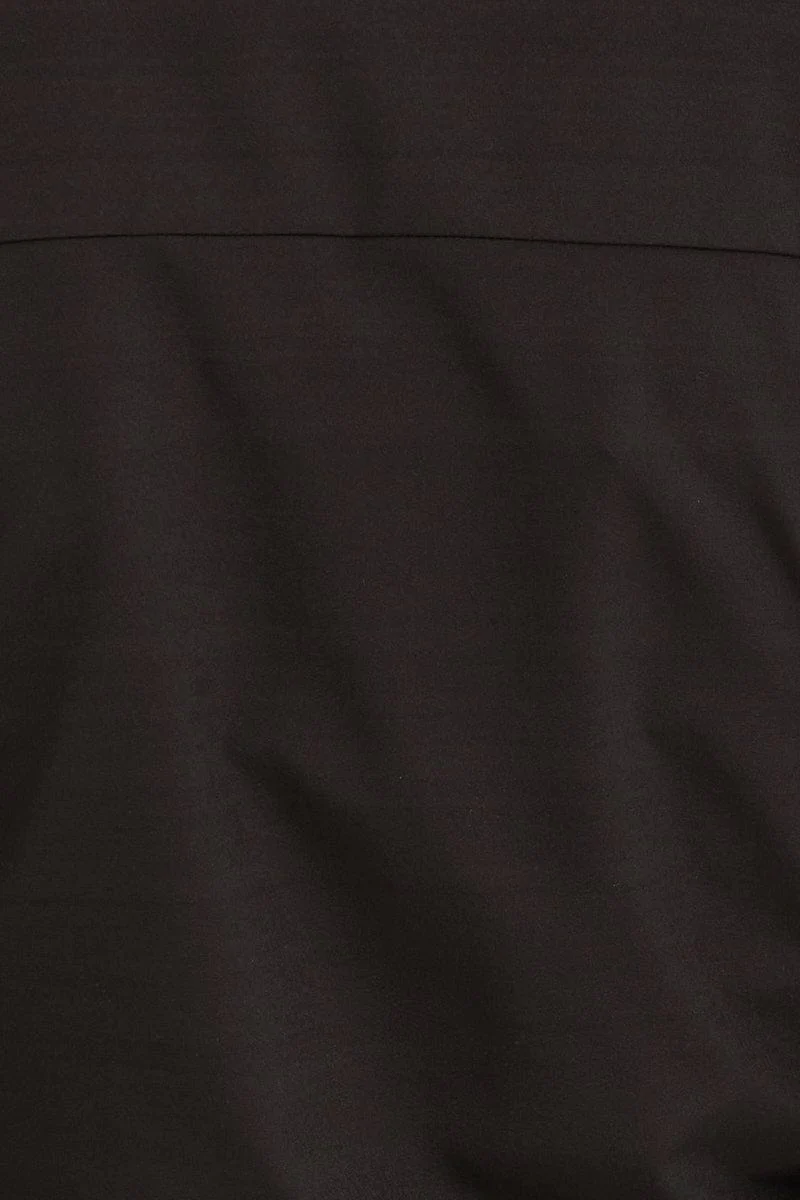 Black Tie Up Top Long Sleeve