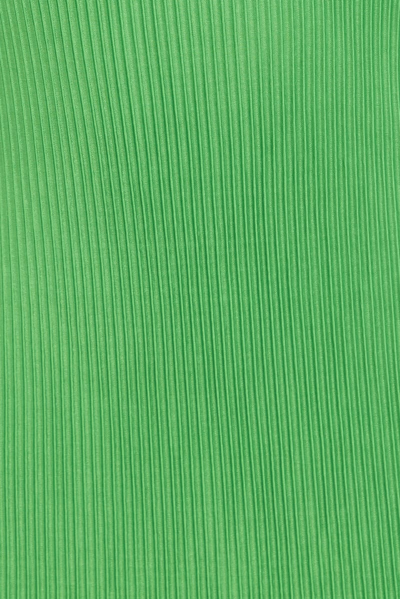 Green Midi Dress Bandeau Plisse