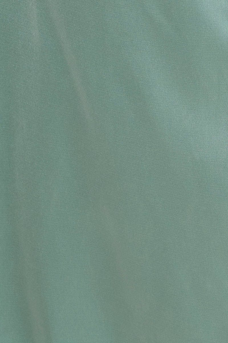 Green Mini Dress Satin