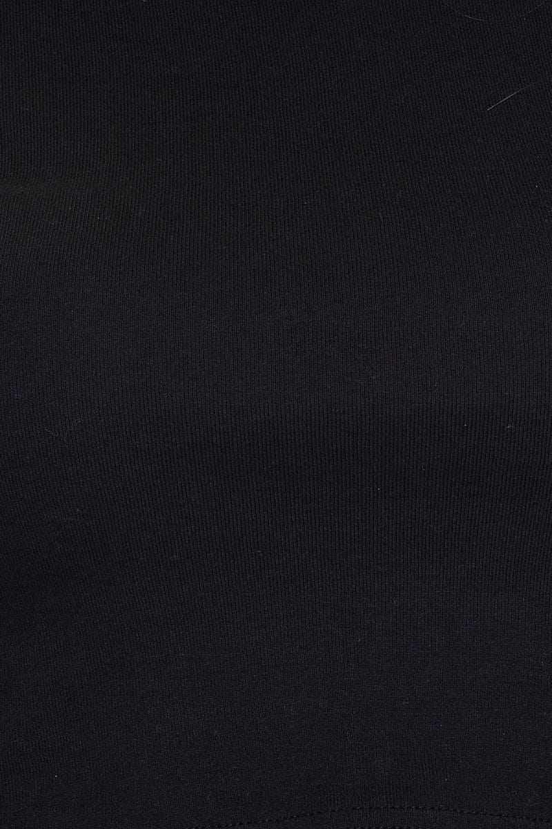 Black T Shirt Short Sleeve Crew Neck