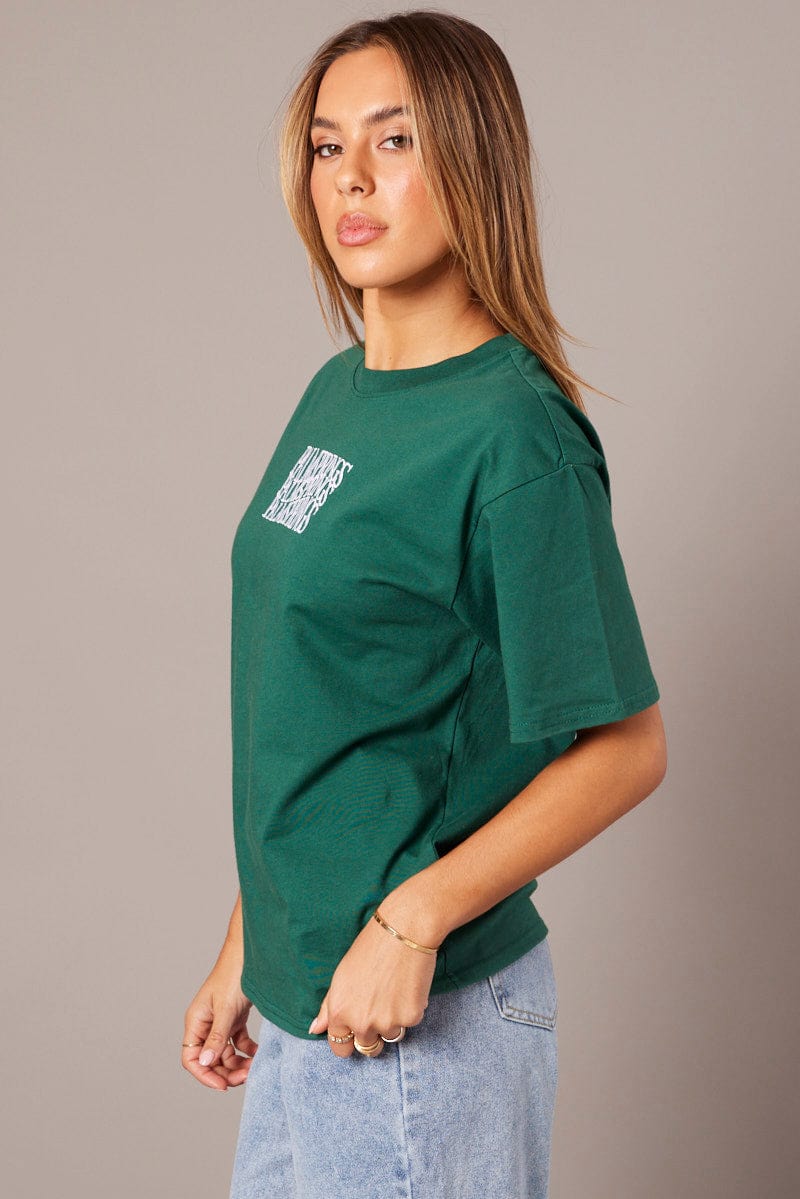 Green Graphic Tee Short Sleeve
