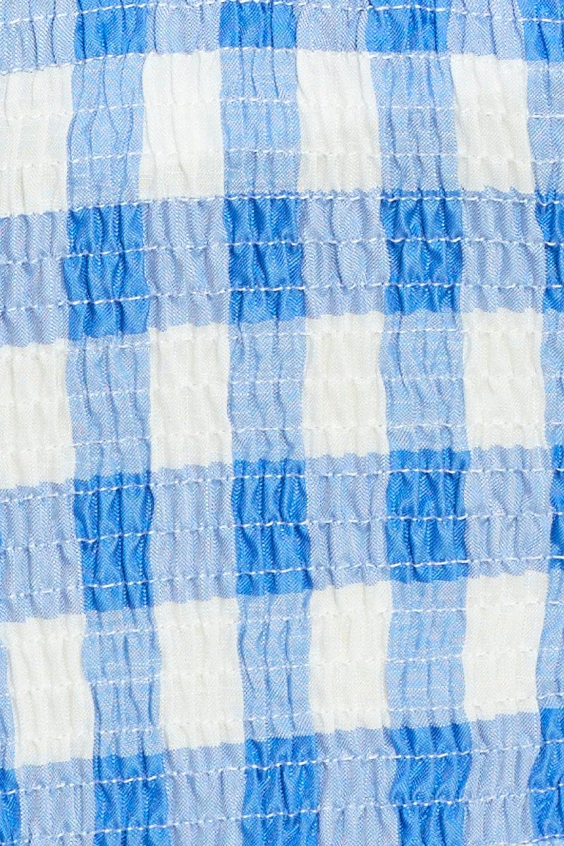 Check Halter Top Sleeveless Crop