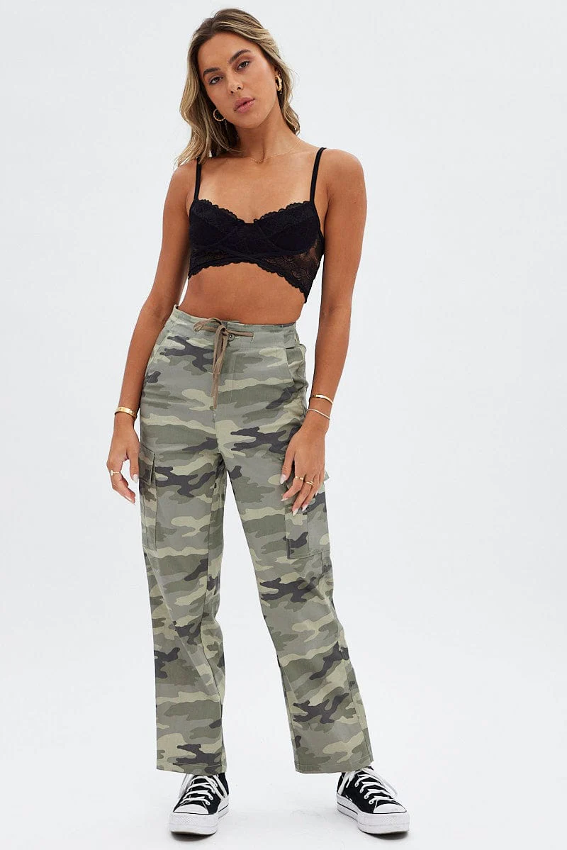 Black Lace Corset Singlet Crop