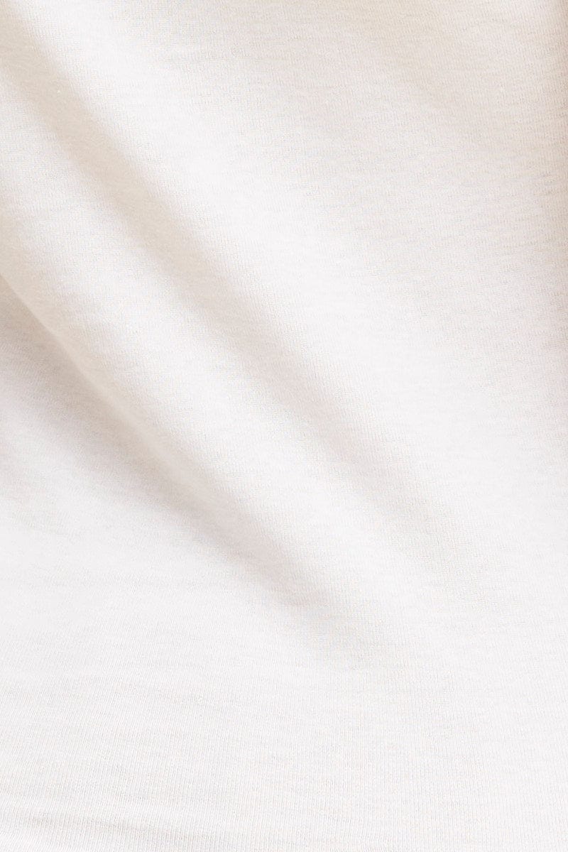 White Rib T-Shirt Crew Neck Short Sleeve