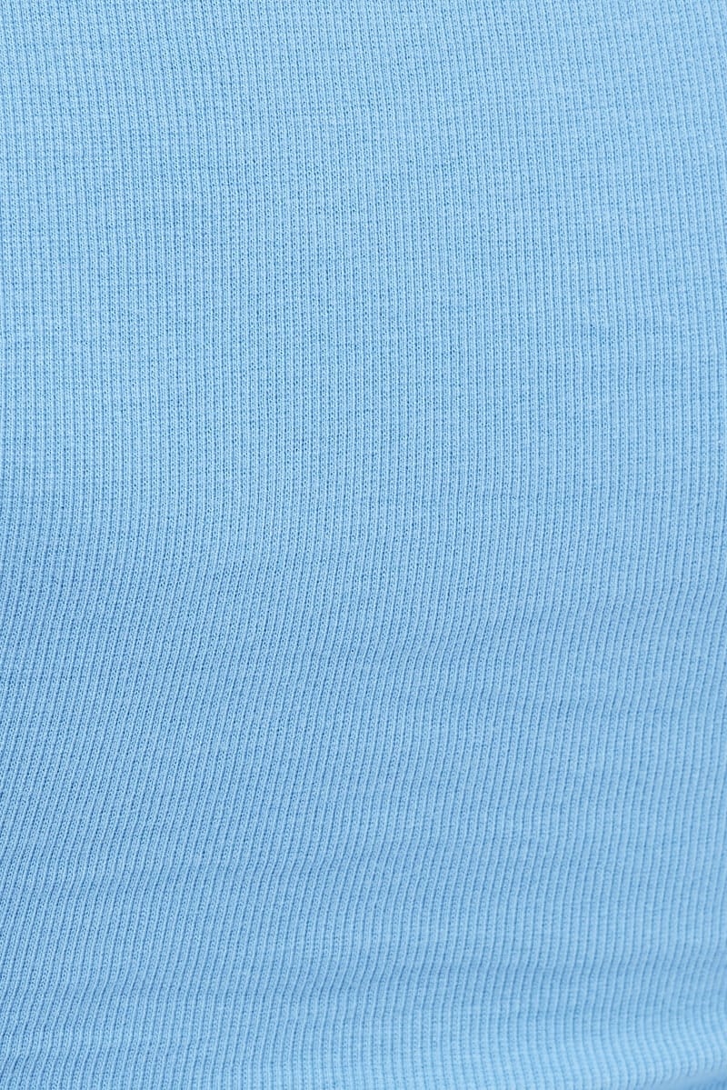 Blue T shirt Short sleeve Scoop Neck