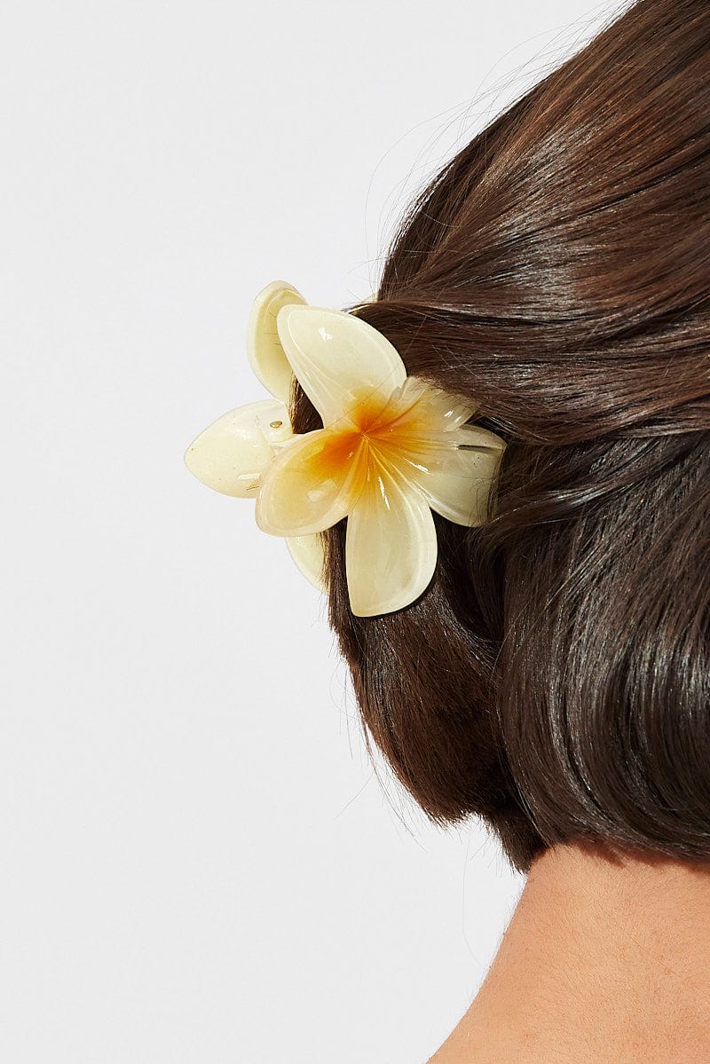 Yellow Flower Claw Clip