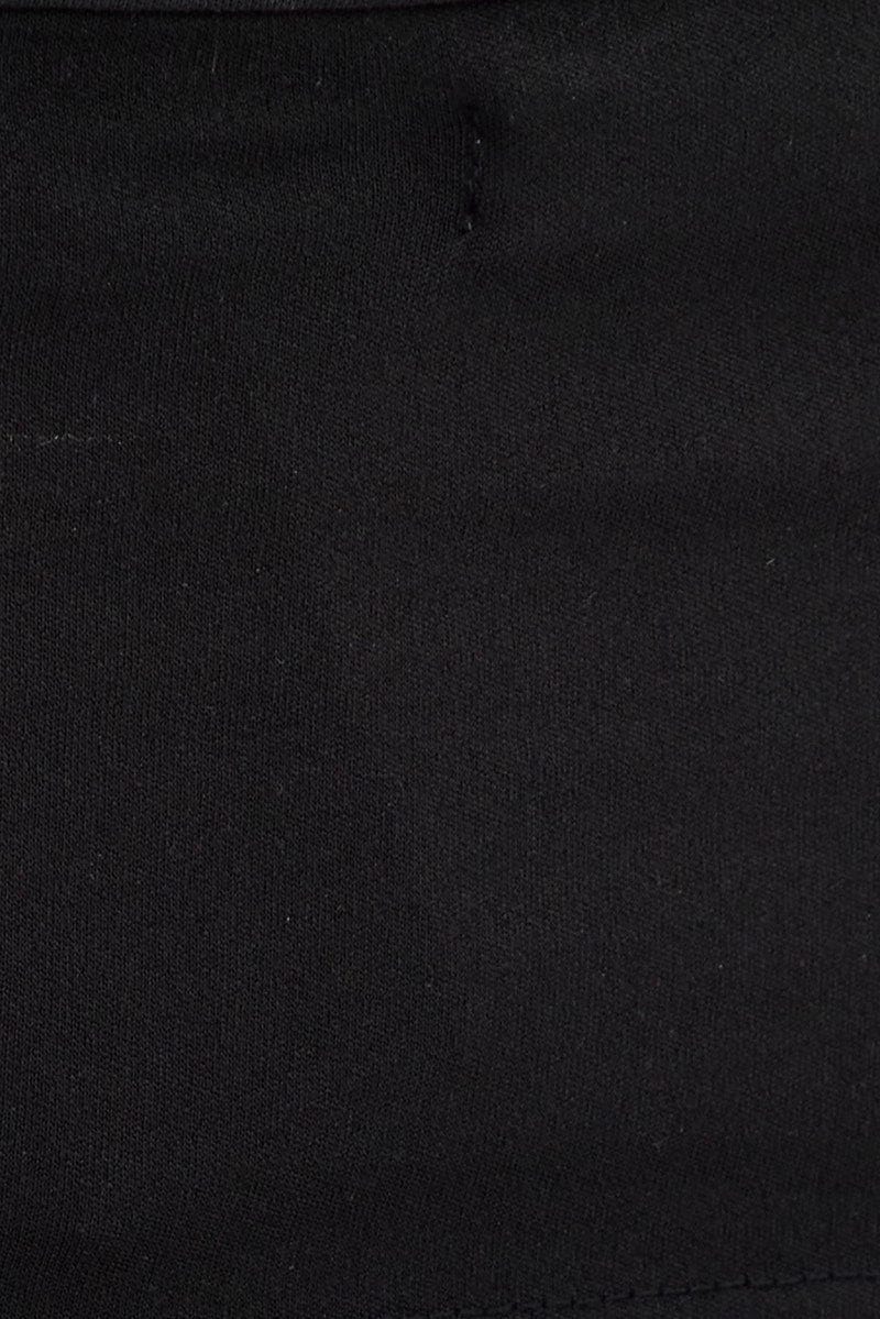 Black Halter Pinch Crop Top